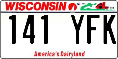 WI license plate 141YFK