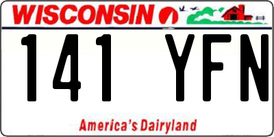 WI license plate 141YFN
