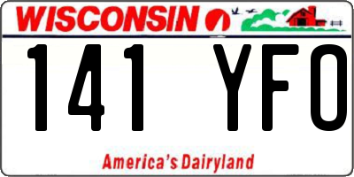 WI license plate 141YFO