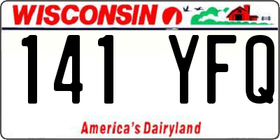 WI license plate 141YFQ