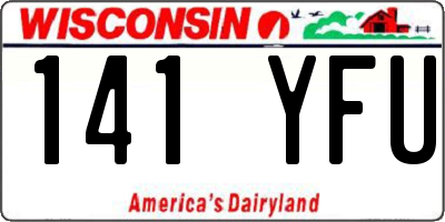 WI license plate 141YFU