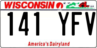 WI license plate 141YFV