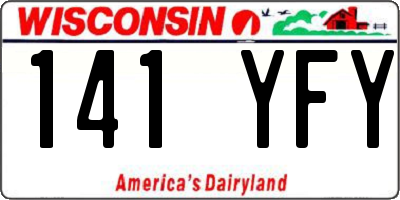 WI license plate 141YFY