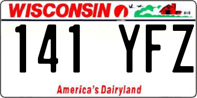 WI license plate 141YFZ