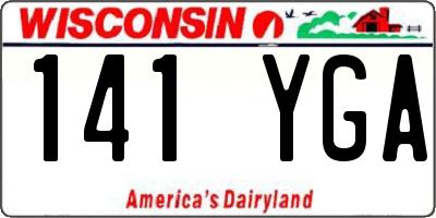 WI license plate 141YGA