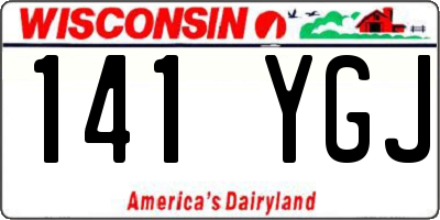 WI license plate 141YGJ