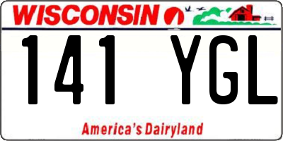 WI license plate 141YGL