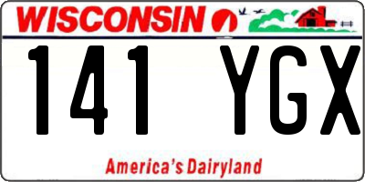WI license plate 141YGX