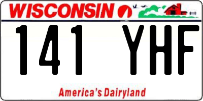 WI license plate 141YHF