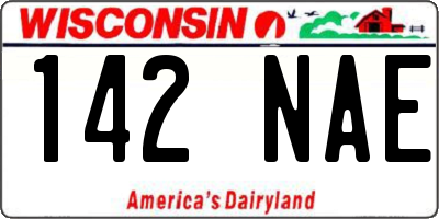 WI license plate 142NAE