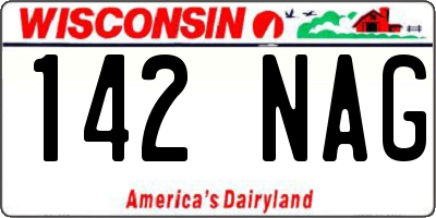 WI license plate 142NAG