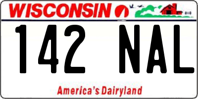 WI license plate 142NAL