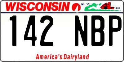WI license plate 142NBP