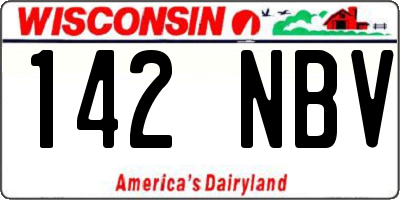 WI license plate 142NBV