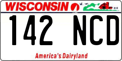 WI license plate 142NCD
