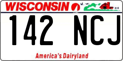 WI license plate 142NCJ
