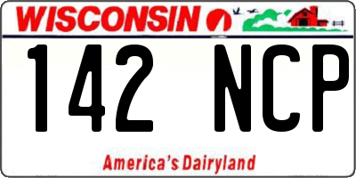 WI license plate 142NCP