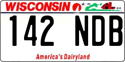 WI license plate 142NDB