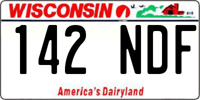 WI license plate 142NDF