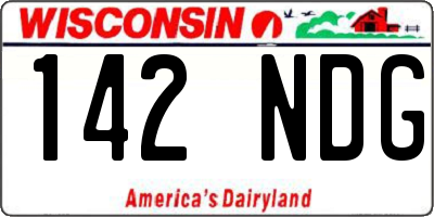 WI license plate 142NDG