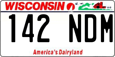 WI license plate 142NDM