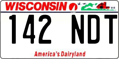 WI license plate 142NDT