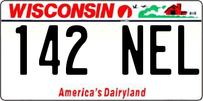 WI license plate 142NEL