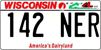 WI license plate 142NER