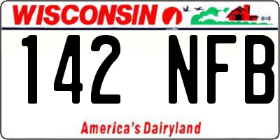 WI license plate 142NFB