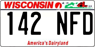 WI license plate 142NFD