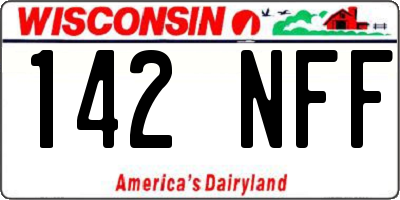 WI license plate 142NFF