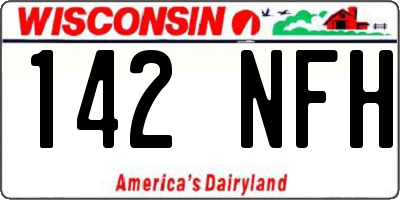 WI license plate 142NFH