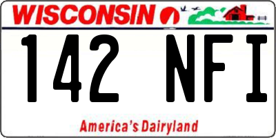 WI license plate 142NFI