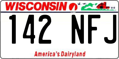 WI license plate 142NFJ