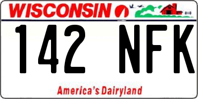 WI license plate 142NFK
