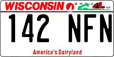 WI license plate 142NFN