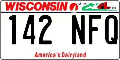 WI license plate 142NFQ