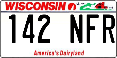 WI license plate 142NFR