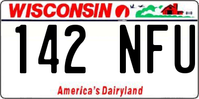 WI license plate 142NFU