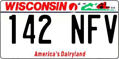 WI license plate 142NFV