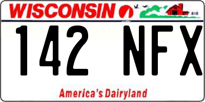 WI license plate 142NFX