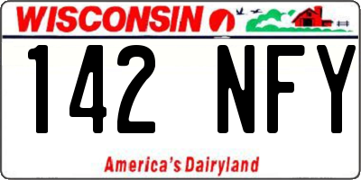 WI license plate 142NFY