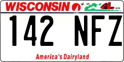 WI license plate 142NFZ