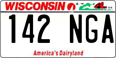 WI license plate 142NGA