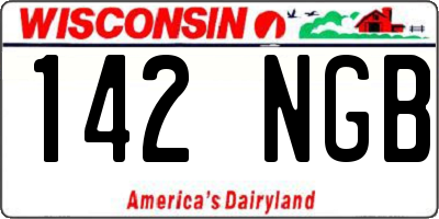 WI license plate 142NGB