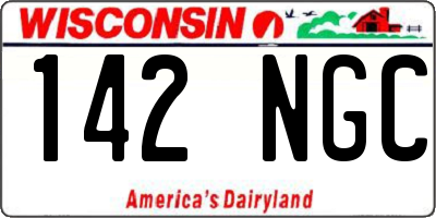 WI license plate 142NGC