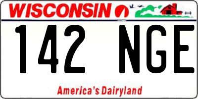 WI license plate 142NGE
