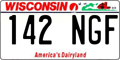 WI license plate 142NGF