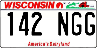WI license plate 142NGG