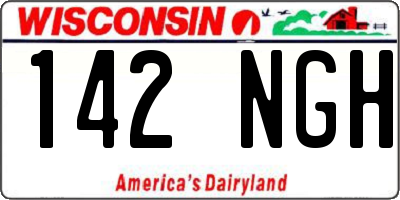 WI license plate 142NGH